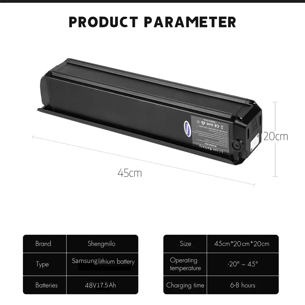Batería original Shengmilo 48V 17,5Ah para MX03 / MX04 / MX05 / MX06 / S600 - Imagen 6
